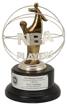 1981-1982 Terry Cummings College Player of the Year NBA Players Association Trophy (Cummings LOA)